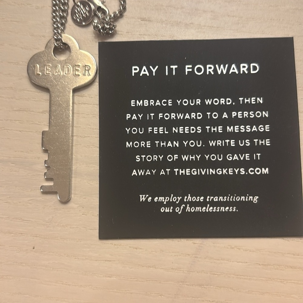 The Giving Keys Silver Key Necklace Leader - Picture 3 of 8